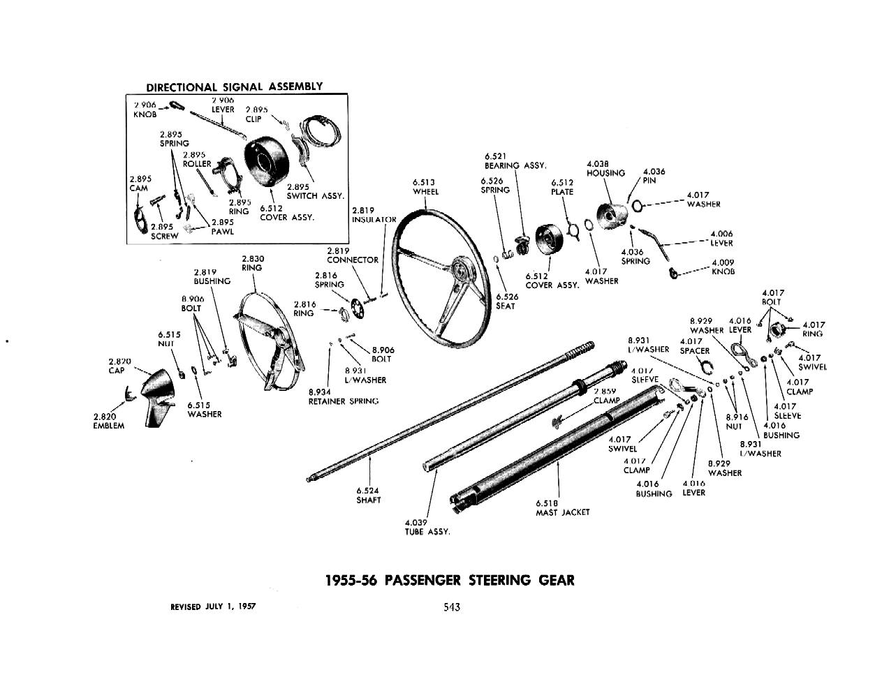 55 Chevy Steering Column | The H.A.M.B.