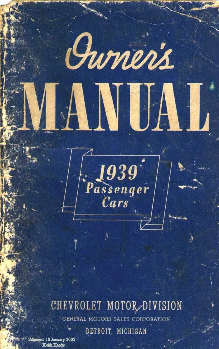 1939 Chevy Owner's Manual