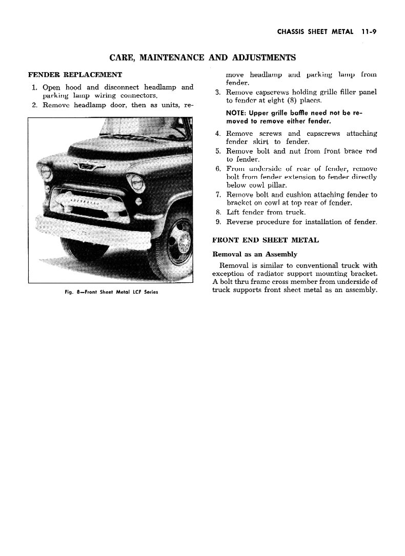 1955 Chevrolet Truck Shop Service Manual 2nd Series 55 Chevy