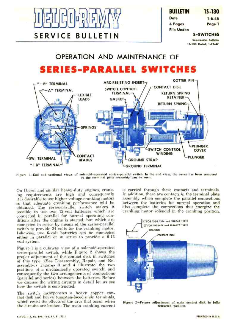 Dr 324 Series Parallel Switches