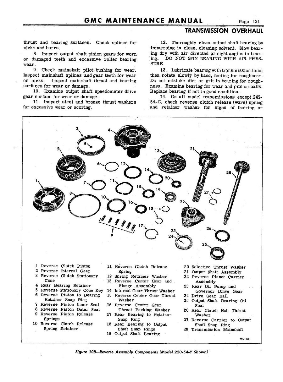 1954 GMC Truck Hydra-Matic Transmission Maintenance Manual